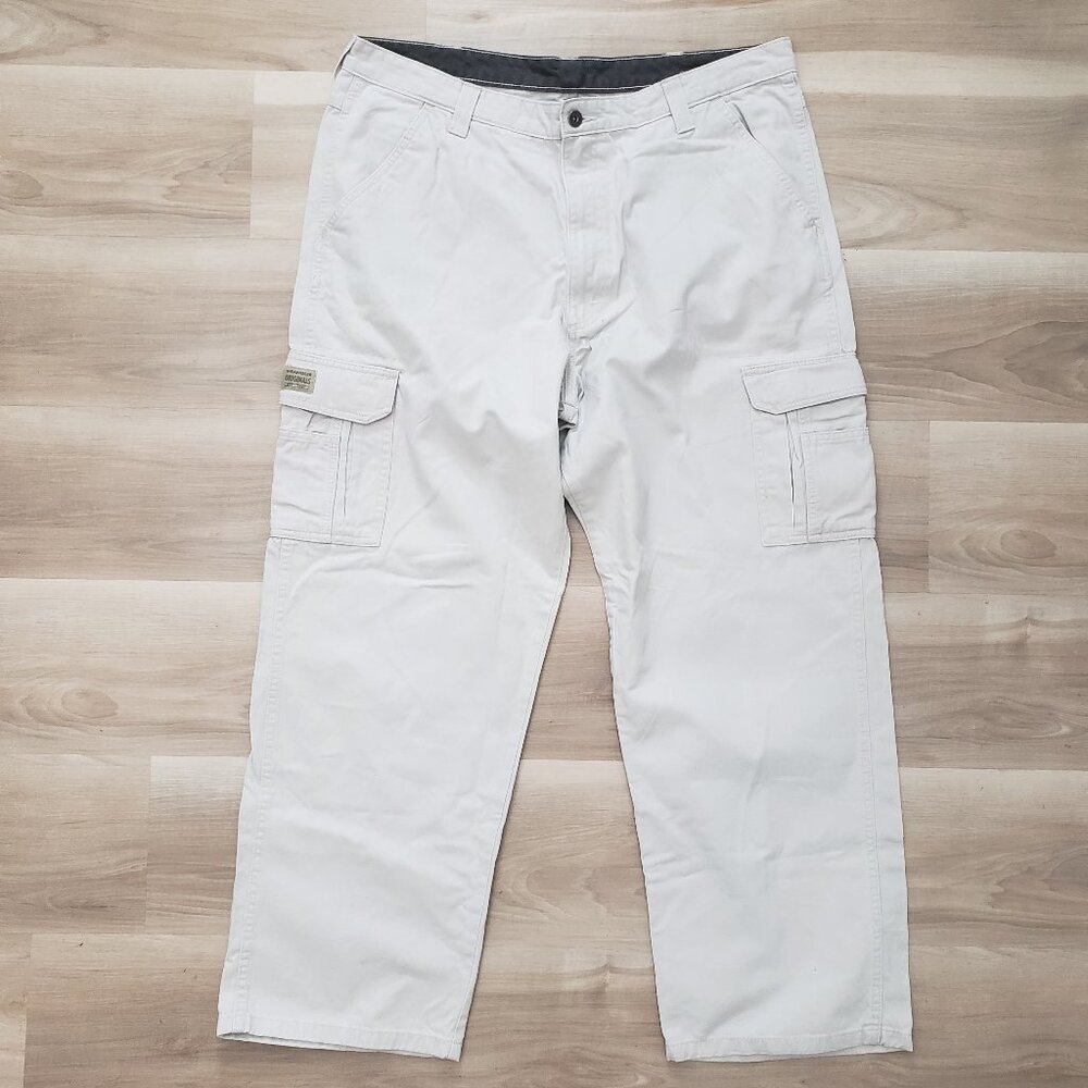 Wrangler Men's Cargo Trouser Pants Cream Khaki Size 38